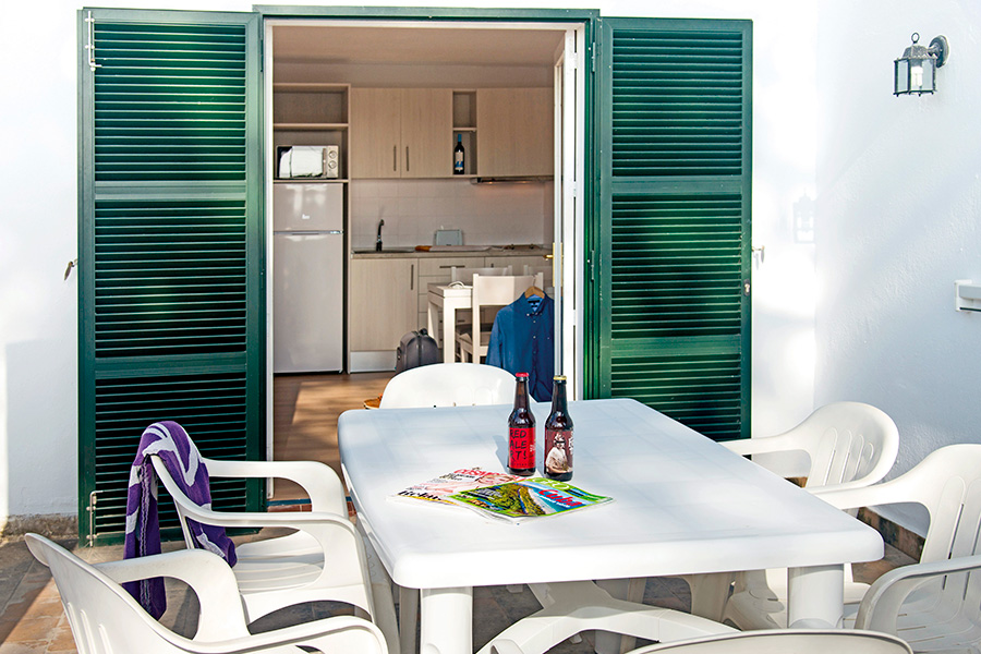 Terrace of Cala Blanca apartments