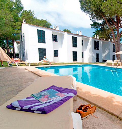 Apartment complex pool in Cala Blanca Cala Blanca Menorca Apartments Pool
